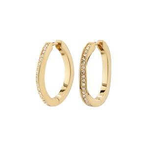 Gold Plated Earrings: True Earrings - Gold Plated - Crystal