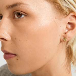 Gold Plated Earrings: Sense Stud Earrings - Gold Plated