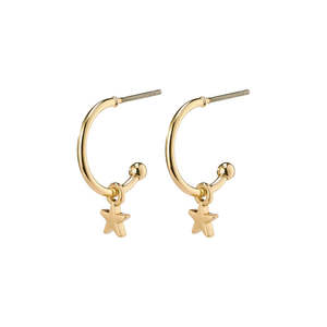 Gold Jewellery: Ava Pi Hoops - Gold Plated