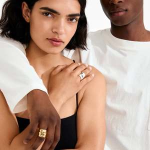 Rings 1: Ember Rings 2-In-1 Set - Silver Plated