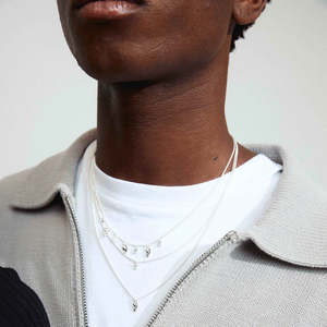 Jules Recycled Necklace - Silver Plated - Crystal
