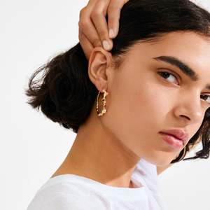 New Arrivals: Iris Hoop Earrings - Gold Plated