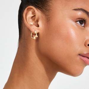Iris Hoop Earrings - Gold Plated