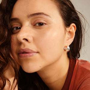 Silver Jewellery: Ioanna Recycled Chunky Hoops - Silver Plated