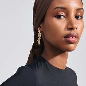 Jude Recycled Earrings - White - Gold Plated
