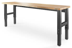 8' Wide Adjustable Height Hardwood Workbench