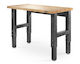 4' Wide Adjustable Height Hardwood Workbench
