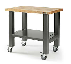 Special Order: 3' Wide Mobile Workstation with Hardwood Top