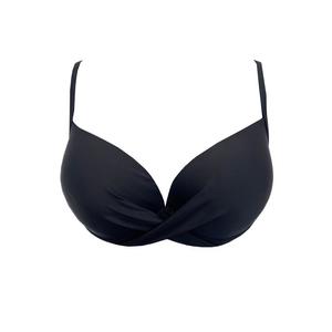 LAVSA PUSH UP BIKINI TOP IN LIQUORICE BLACK