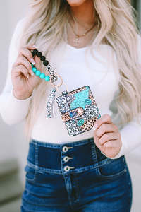 Accessories: Green Fashion Card Bag Bracelet Key Ring