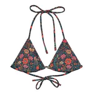 Accessories: TRIANGLE STRING BIKINI TOP ECO - NIGHT ECLIPSE