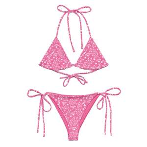 STRING BIKINI SET ECO - GARDEN PARTY PINK