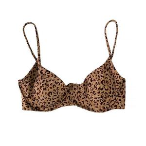 TROPEZ BIKINI TOP IN LEOPARD MOCHA