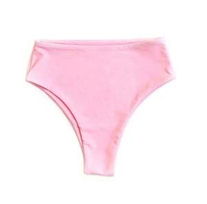 High Waisted Bikini Bottoms: BAUDOUIN BOTTOMS IN BUBBLEGUM PINK