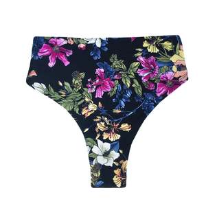 High Waisted Bikini Bottoms: BAUDOUIN BOTTOMS IN NIGHT FLORAL