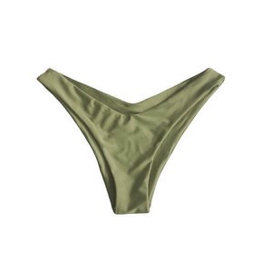 Cheeky Coverage Swimsuits: MALDIVES BIKINI BOTTOMS IN KHAKI WILLOW