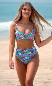 High Cut Bikini Bottoms: BAUDOUIN BIKINI BOTTOM IN TROPICANA