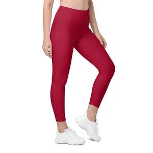 Leggings: POCKET LEGGINGS - CARMINE
