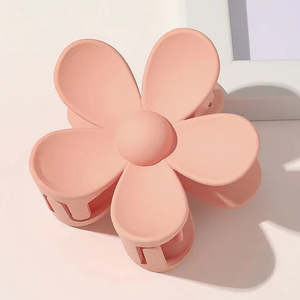 FLOWER HAIR CLAW CLIP - PEACH