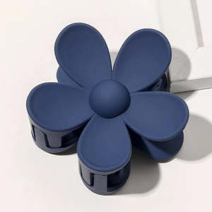 FLOWER HAIR CLAW CLIP - TEAL