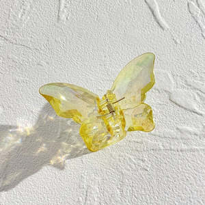 Headbands 1: HAIR CLAW CLIP - YELLOW BUTTERFLY