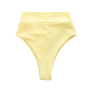 Banana Yellow: SEYCHELLES HIGH WAISTED BIKINI BOTTOMS IN BANANA YELLOW