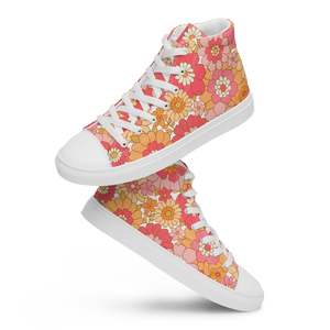 PINKCOLADA HIGH TOP CANVAS SHOES - RETRO BLOOMS