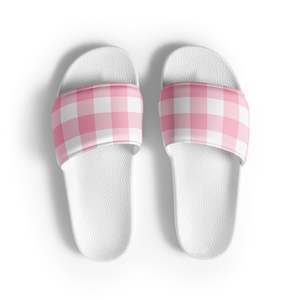 HAWAII WOMEN'S SLIDES - PINK GINGHAM