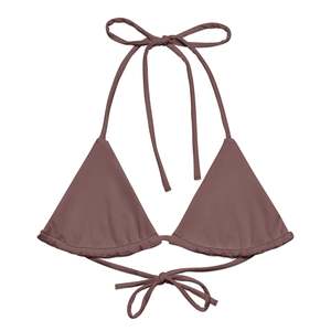 TRIANGLE STRING BIKINI TOP ECO - CHOCOLATE