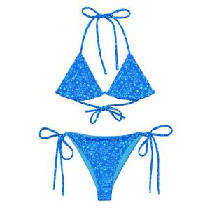 STRING BIKINI SET ECO - GARDEN PARTY BLUE HUES