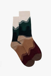 Antler: Antler Mens Socks Landscape Wave