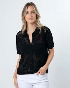 Stella + Gemma Holly Knit Top - Black