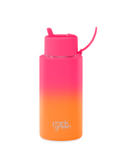 Frank Green: Frank Green Gradient Ceramic Reusable Bottle - Summer Sunset - 34oz/1L