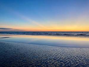 Art: Golden Skies, Foxton Beach - Unframed Print