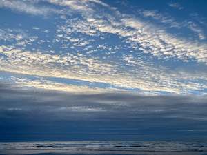 Cotton Wool Skies, Foxton Beach - Unframed Print
