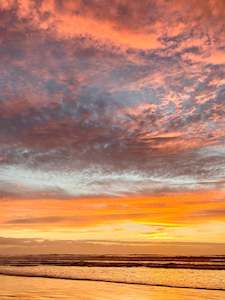 Cotton Candy Skies, Foxton Beach - Unframed Print