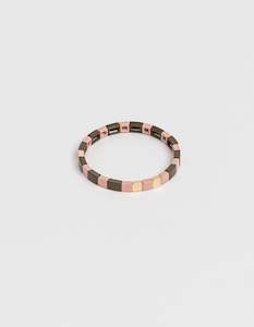 Bracelets: Stella + Gemma Bracelet - Olive/Rose Enamel