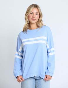 Sweatshirts Hoodies: Stella + Gemma Newport Sweater - Cornflower True Icon
