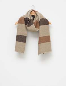 Stella + Gemma Scarf - Earth Stripes Cosy