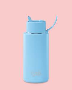 Frank Green Ceramic Reusable Bottle - Sky Blue - 34oz/1L