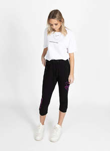 Federation Cut Trackies - Battlefield - Black/Pink