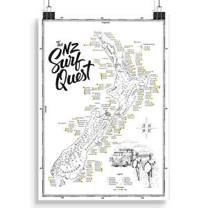 Forthemen: NZ Surf Quest Scratch Map - A2