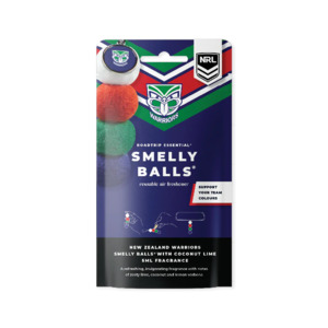 Diffusers And Candles: Smelly Balls Air Freshener - NZ Warriors Set - Coconut & Lime