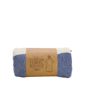Moana Road - Turkish Towel Hoodie - Blue