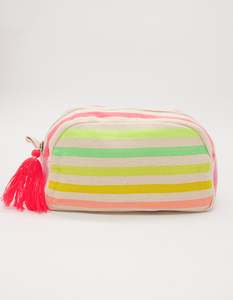 Stella Gemma: Stella + Gemma Cosmetic Bag - Coloured Stripes