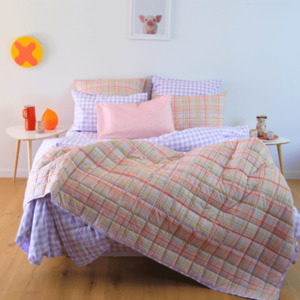 Patterson Rose - Florence Stripe & Fliss Gingham Bedspread - Large