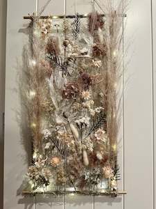 Products: Dried Flower Wall Art with Seed Lights