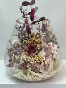 Dried Flowers: Dried Flower Terrarium - Pastels