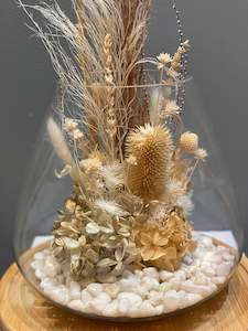 Dried Flowers Bottles: Dried Flower Terrarium - Neutrals