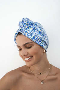 Louvelle Wear - RIVA Hair Towel Wrap In Mediterranean Sun